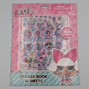 LOL Surprise Sticker Book 1000 Stickers 14 Sheets Kids Activity Set Pink New